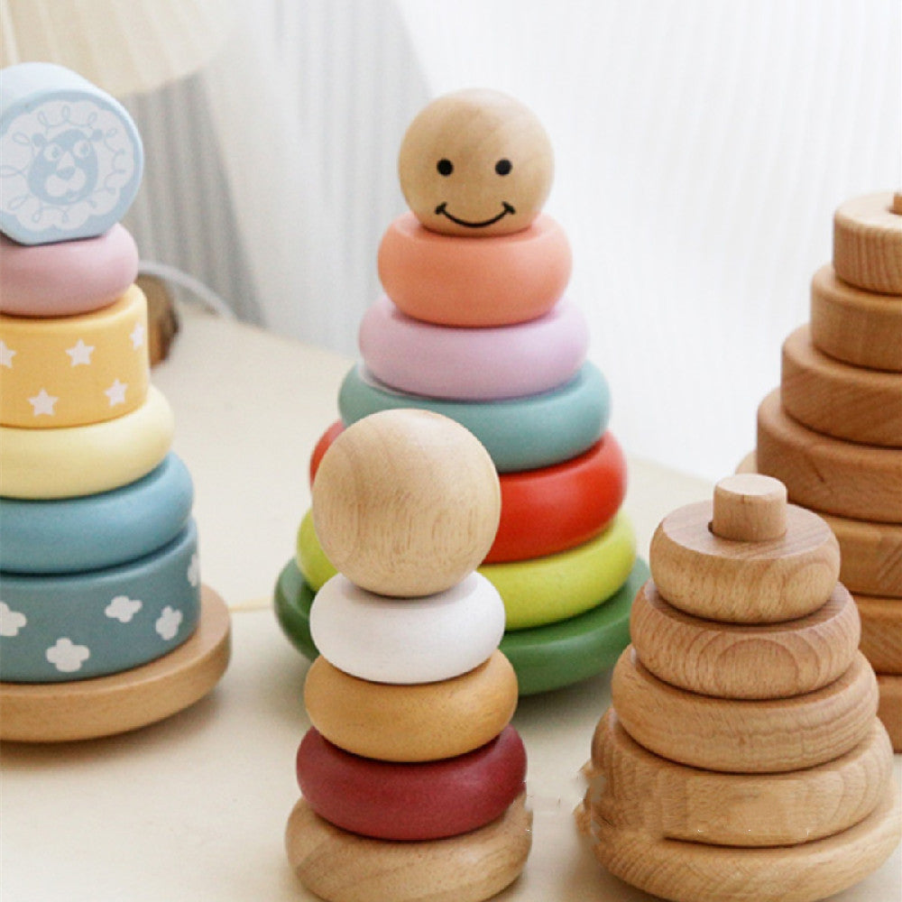 Montessori Wooden Stacking Ring Set – Cognitive & Fine Motor Development (Ages 1–3 Years)