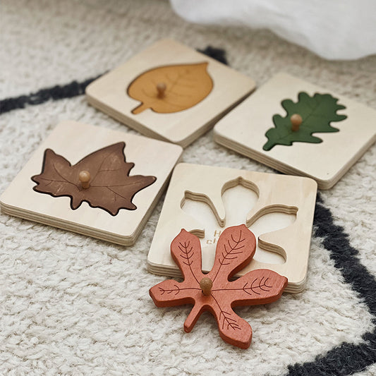Montessori Nature Puzzle Set – Fine Motor & Early Cognitive Development (Ages 1–3 Years)