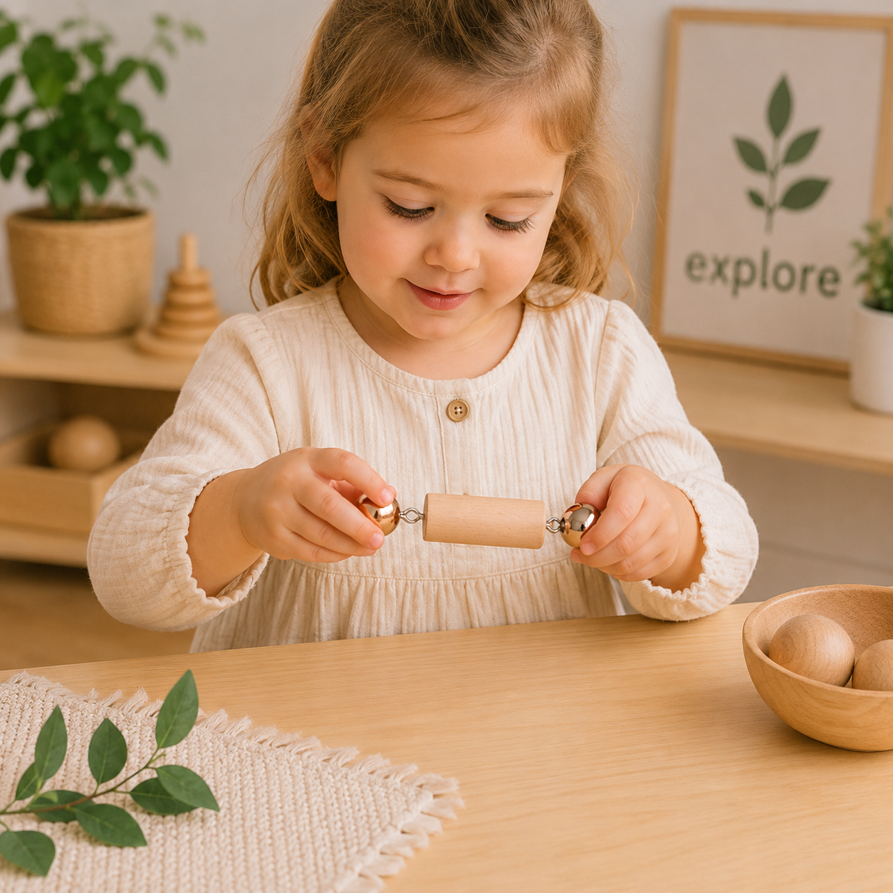 Montessori Sensory Discovery Set – Infant Wooden Interactive Learning Toys