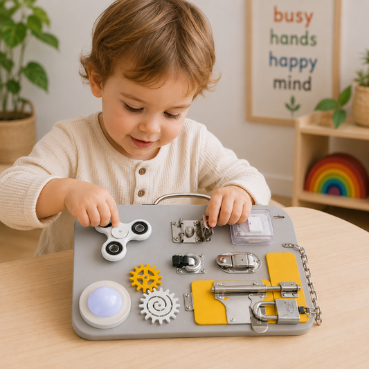 Montessori Busy Board Activity Toy for Toddlers