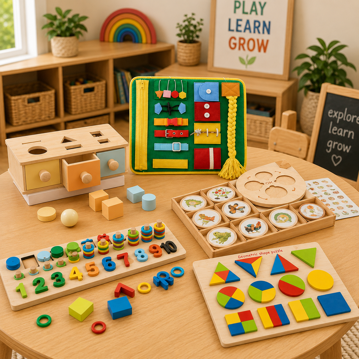 Montessori Life Cycle Tray Set | Wooden Nature & Science Learning Toy