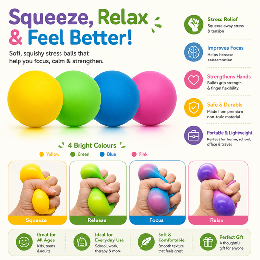 Colour Changing Stress Ball Fidget Toy Set for Kids