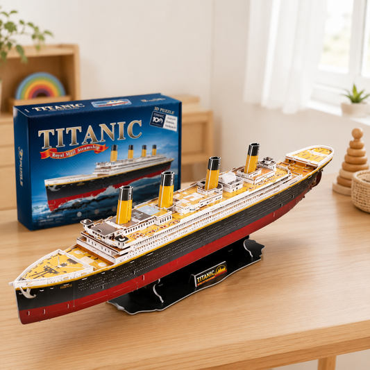 DIY 3D Titanic Ship Model Puzzle Kit – Deluxe Edition 113PCS Educational Nautical Building Set
