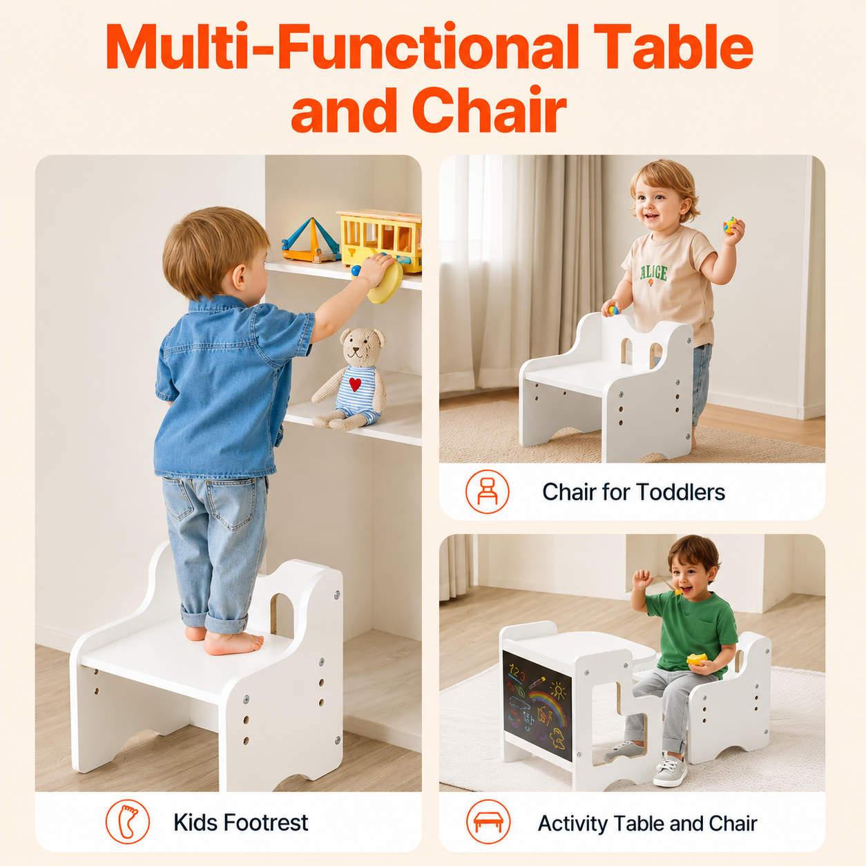 Montessori Weaning Table & Chair Set for Toddlers