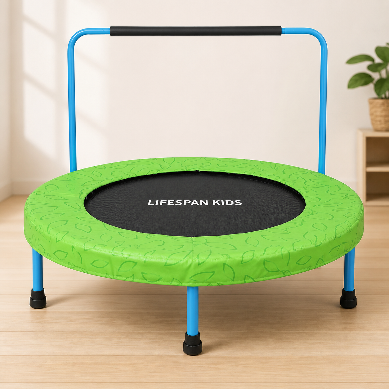 Lifespan Kids Lil’ Hopper 40" Children’s Trampoline with Safety Handle – Indoor & Outdoor Toddler Trampoline